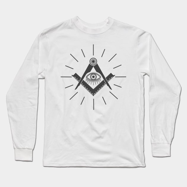 Masonic symbol Long Sleeve T-Shirt by Razym